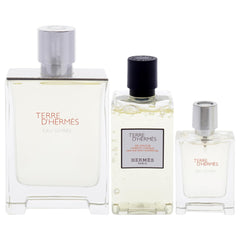 HERMES TERRE DE HERMES EAU GIVREE MAN EDP 100ML+12.5ML EDP+SG 80ML (3PCS SET) NEW