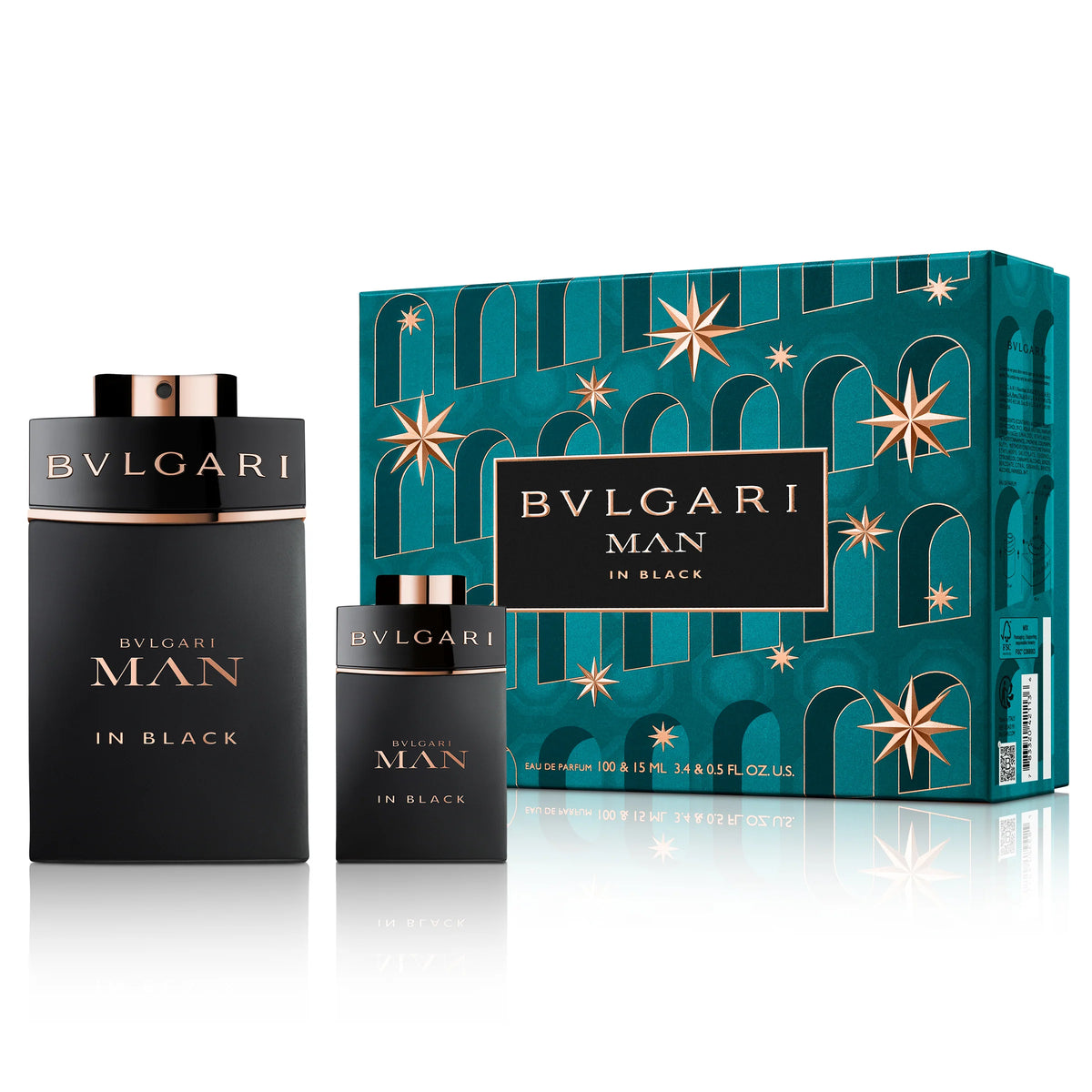 BVLGARI MAN IN BLACK EDP 100ML+EDP 15ML (2PCS SET) NEW PACK