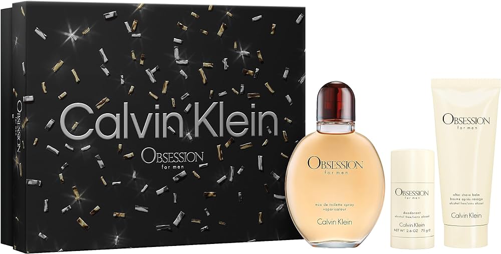 C.K OBSESSION MAN EDT 125ML + 100ML ASB + 75ML D/S   (3PCS SET)
