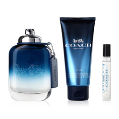 COACH BLUE EDT 100ML+EDT 15ML+100ML S/G (3PCS SET)