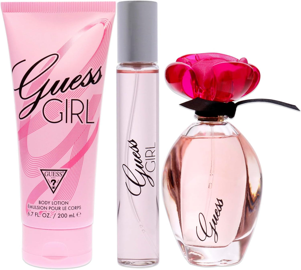 GUESS GIRL EDT 100ML+EDT 15+200ML BL (3PCS SET)