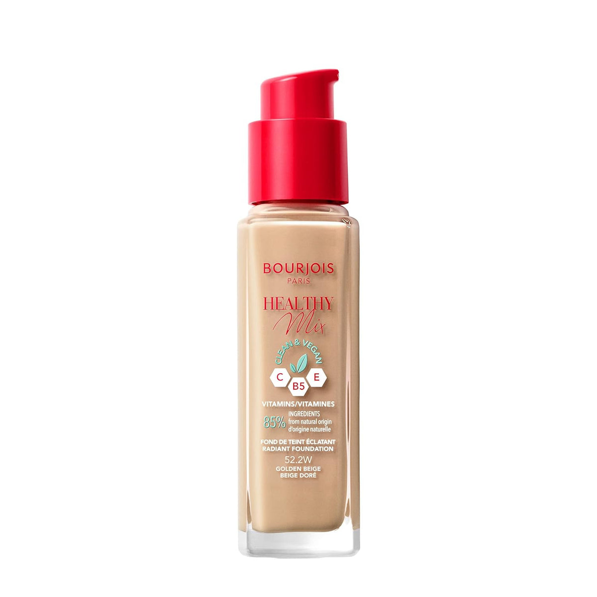BOURJOIS -HEALTHY MIX  CLEAN VEGAN FOUNDATION 52.2 GOLDEN BEIGE