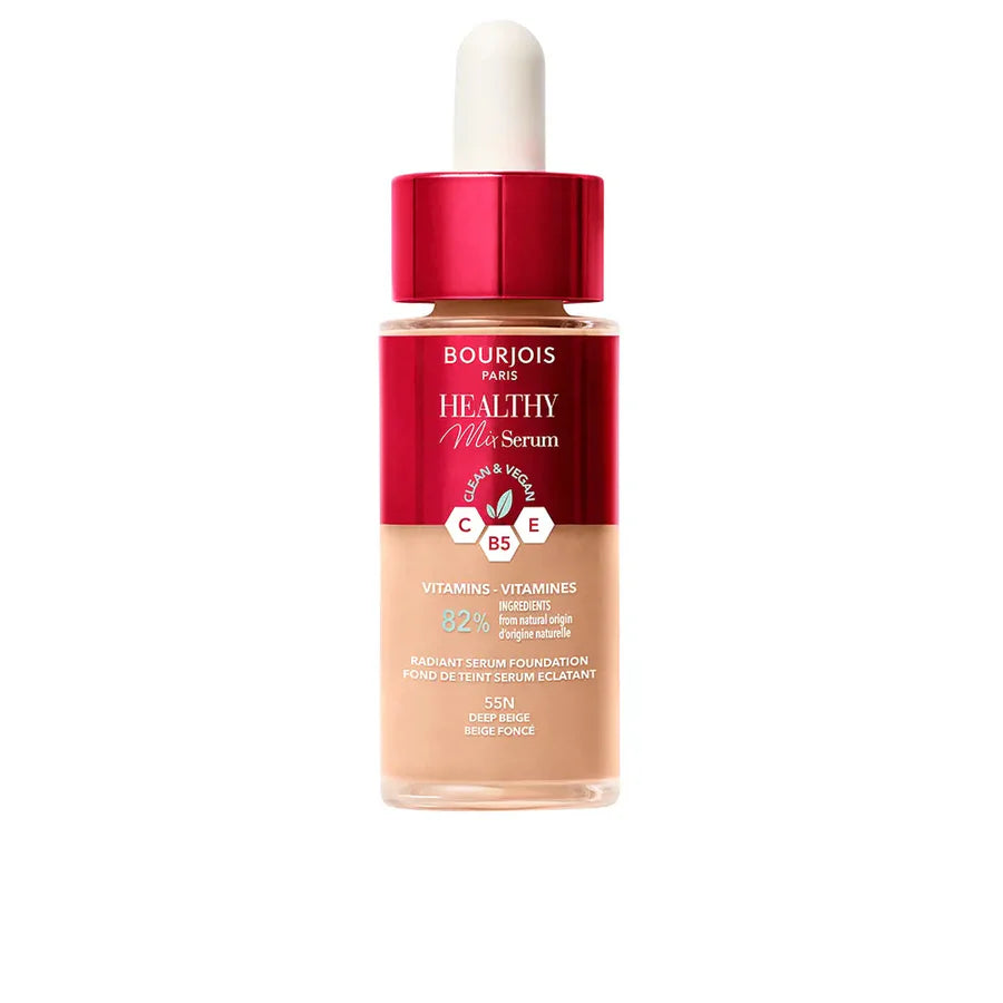 BOURJOIS HEALTHY MIX SERUM FOUNDATION MAKEUP BASE 55N-DEEP BEIGE
